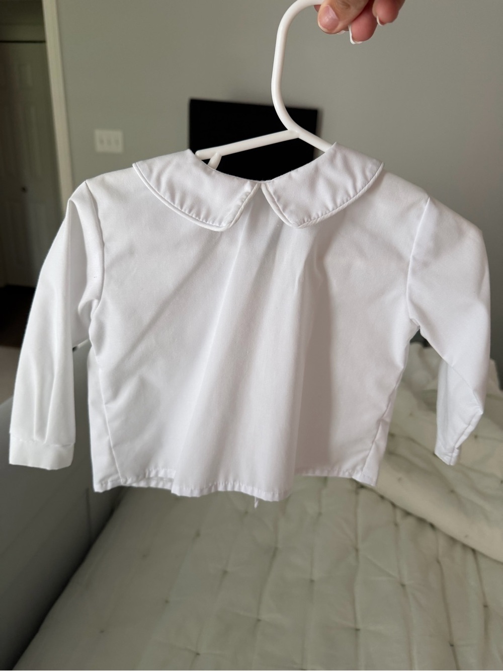 Classic White Peter Pan Collar 12m baby Top
